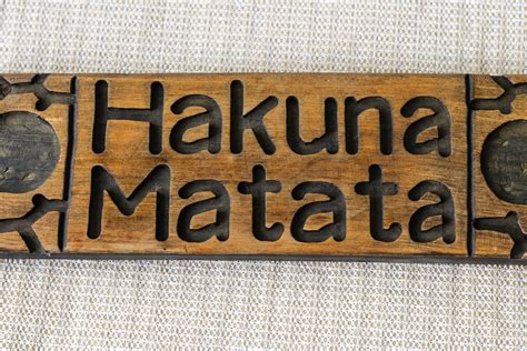 Hakuna Matata Wall Signage Wooden Wall Signage African Wall Signage