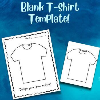 T-Shirt Blank Template | Printable | Design by Blissful Educator