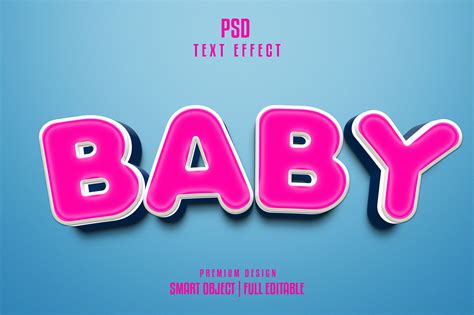 Baby Text Effect Graphic By Himelgfx · Creative Fabrica