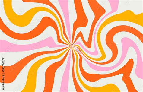 Acid Wave Rainbow Line Backgrounds In 1970s 1960s Hippie Style