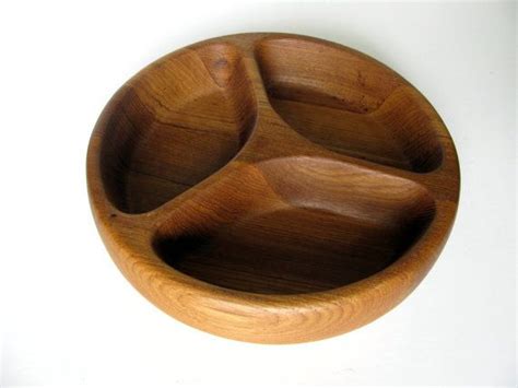 Dansk Divided Bowl Danish Modern Teak Mcm Dish Vintage Serving Mid