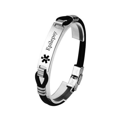 Medical Epilepsy Identification Bracelets Medic Alert ID Disease ...