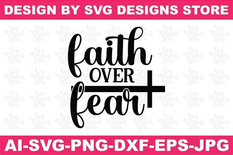 Faith Over Fear Jesus Svg Png Design Graphic By Svgdesignsstore07