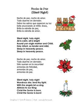 Christmas Carols in English and Spanish by Vero DuMont | TPT