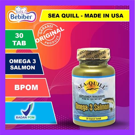 Jual Sea Quill Omega 3 Salmon Isi 120 Kapsul Lunak Sea Quill Omega 3