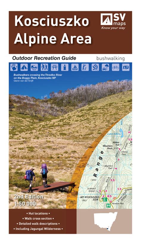 Kosciuszko Alpine Area Outdoor Recreation Guide Bushwalking Sv Maps