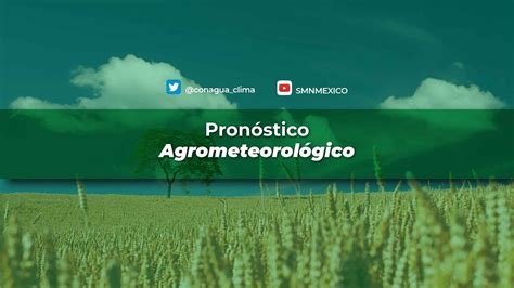 Pronostico Agrometeorol Gico Del Al De Enero De Youtube