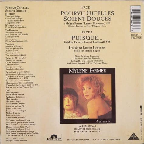 Mylène Farmer Pourvu Qu elles Soient Douces Vinylvlodrop