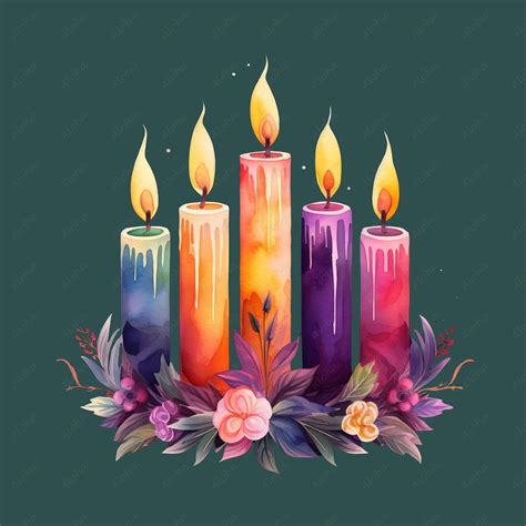 Advent Candle Clipart Christmas Clipart Transparent - Etsy