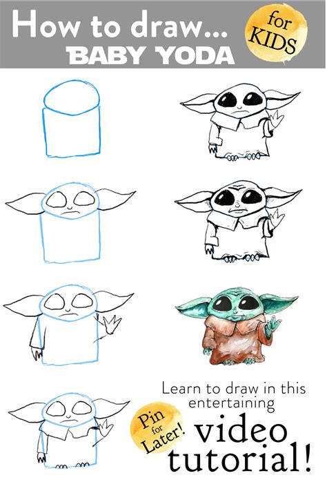 How To Draw Baby Yoda Step-by-step - Dennis Henninger's Coloring Pages