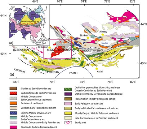 A Geological Sketch Map Showing The Position Of The Central Asian