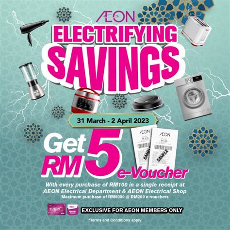 Aeon Electrifying Savings Free Rm Voucher Promotion Mar