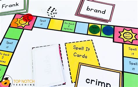 Spelling Board Games for CVC and CVCC Spelling Words - Top Notch Teaching