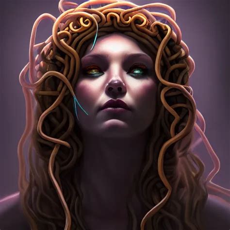 High Detail Concept Art Portrait Of Medusa Dark Stable Diffusion