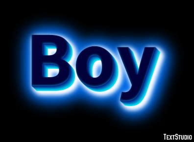 Boy Text Effect and Logo Design Word