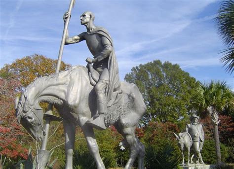 Brookgreen Gardens. Don Quixote, a knight on his horse Rocinante ...