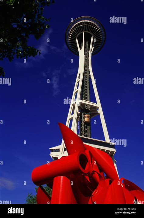 Space Needle Center Seattle Washington Stock Photo - Alamy