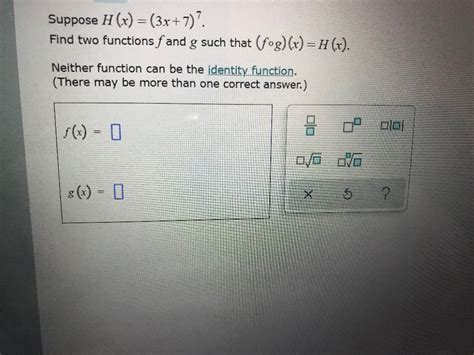 Solved Suppose H X 3x 7 Find Two Functions F And G