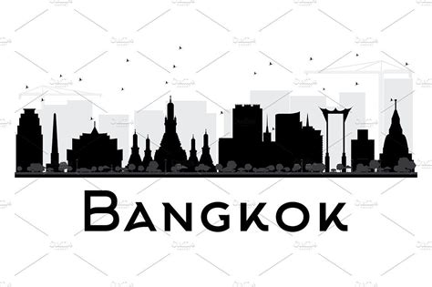 Bangkok City Skyline Silhouette | City skyline silhouette, Skyline ...