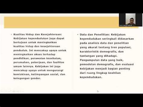 Presentasi Tugas Akhir Mata Kuliah Dasar Kependudukan Ferdi Utama