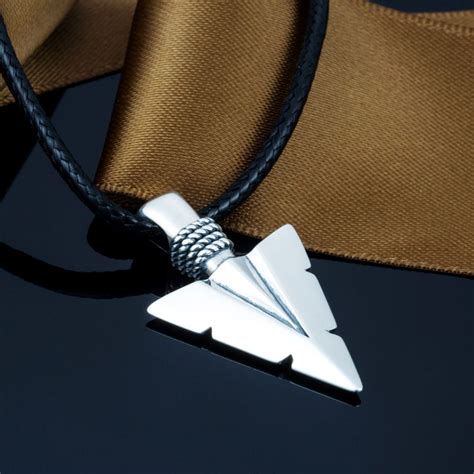 Silver Arrowhead Necklace For Men Arrow Pendant Necklace Men Necklace Necklace