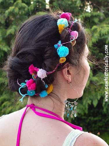 Diy Boho Pom Pom Hair Accessory Sew Historically