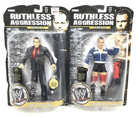 Lot - (8pc) WWE Ruthless Aggression Action Figures