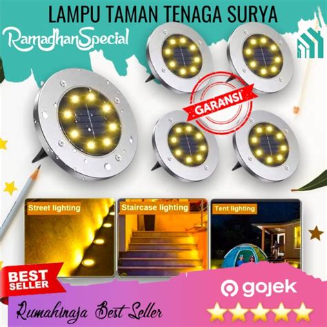 Jual Lampu Tanam Taman Solar Tenaga Surya Outdoor 8 Led Waterproof White Shopee Indonesia