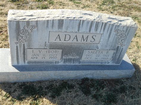 Ivy Vernon Bob” Adams 1923 1992 Memorial Find A Grave