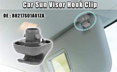 Amazon X Autohaux Gray Car Plastic Sun Visor Hook Clip Bracket