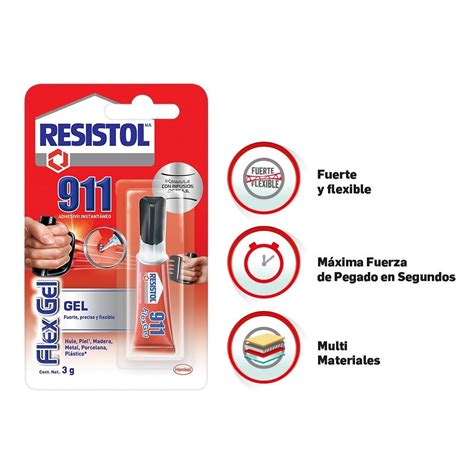 Adhesivo instantáneo Resistol 911 flex gel 3 g Bodega Aurrera en línea