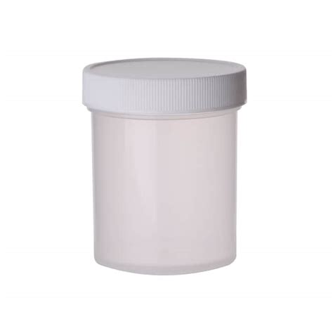 Fisherbrand Natural Polypropylene Straight Sided Jars With White