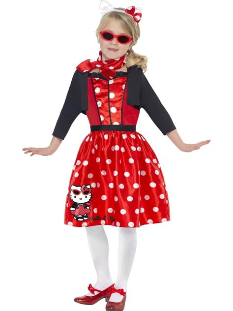 Hello Kitty Retro 50's Cherry Children's Fancy Dress Costume