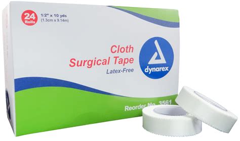 Dynarex 3561 Cloth Surgical Tape Latex Free 12 X 10 Yards 6 Rolls