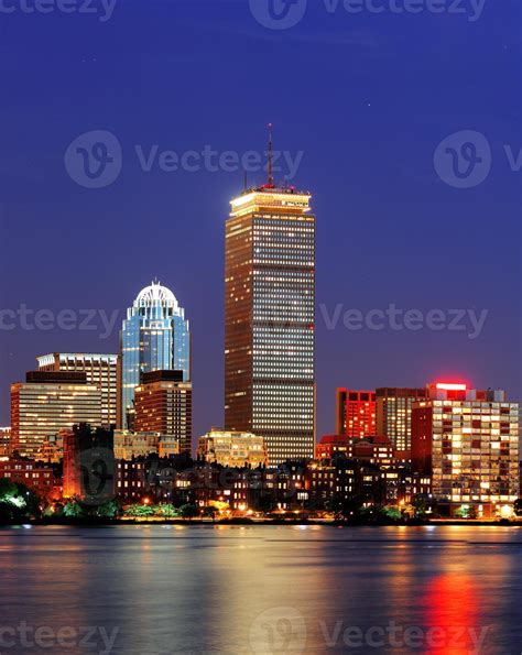 Boston city skyline at dusk 8333698 Stock Photo at Vecteezy