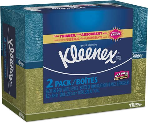 Kleenex 21400 White Facial Tissue 2 Ply Pop Up Box 100