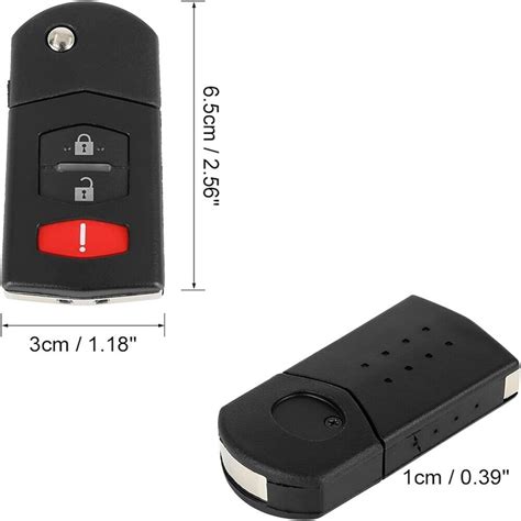 Black Key Fob Plastic Key Fob Shell Key Fob Cover Replace Flip Shell