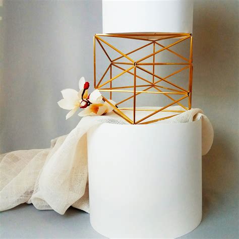 Geometric Wedding Cake Stand Minimalist Cake Spacer Round Etsy