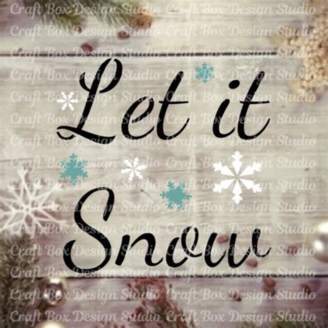 Let It Snow Stencil Let It Snow Reusable Stencil Let It Etsy