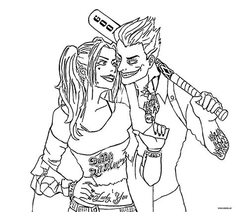 Adult Coloring Pages Harley Quinn