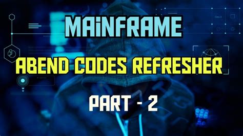 Mainframe Abend Codes Coboljclvsamdb2 Coboljcl Mainframemainframe Interview Tipspart