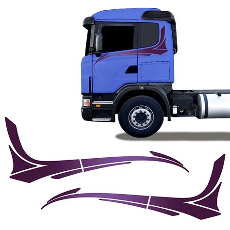 Faixa Scania 124 2008 Adesivo Roxo Lateral Modelo Original Sportinox