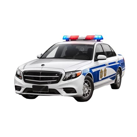 Police Car Isolated On A White Background Police Car Isolated On A