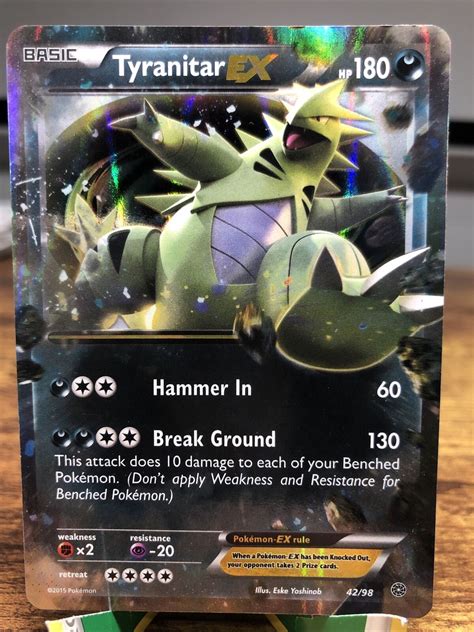 Tyranitar EX 42 98 Ultra Rare XY Ancient Origins Set Pokemon TCG Card