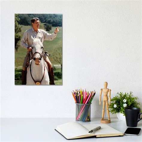 Icanvas Photo Of Pres Ronald Reagan On Horseback By John Parrot