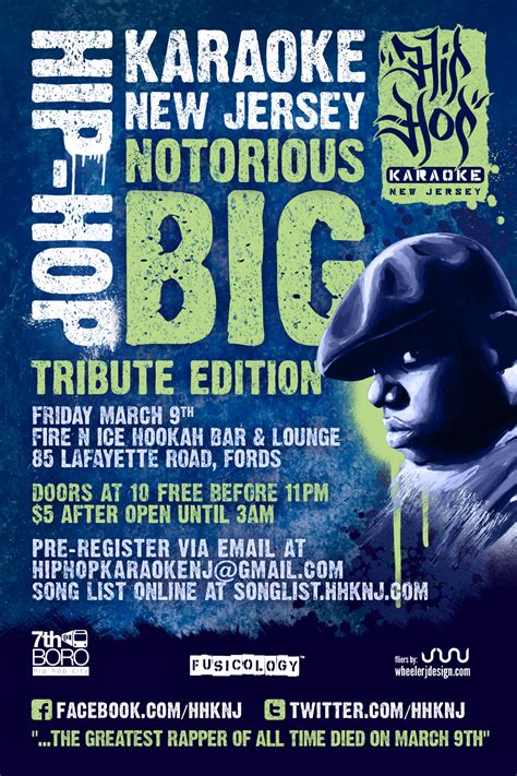 Hip Hop Karaoke Nj Notorious Big Tribute 7th Boro Hip Hop City