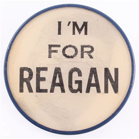 Vintage Lenticular Ronald Reagan Campaign Pin Pristine Auction