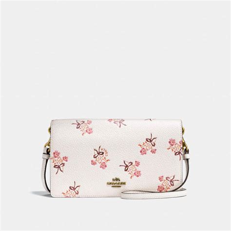 Coach Foldover Crossbody Clutch With Floral Bow Print Bags Woman