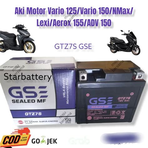 Aki Motor Yamaha N Max Gtz 7s Gse Aki Kering Yamaha Nmax Gtz7s Aki Kering Lazada Indonesia