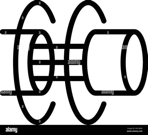 Fiber Energy Icon Outline Vector Optic Cable Network Fibre Stock